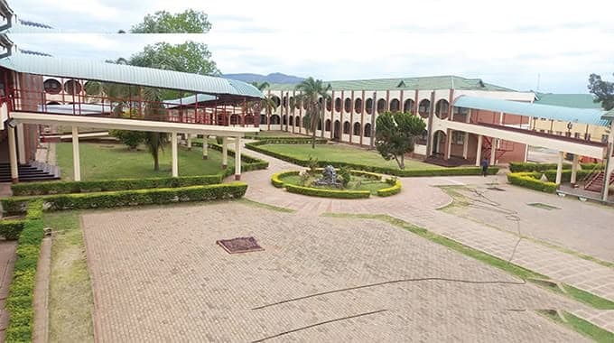 The Joshua Mqabuko Nkomo Polytechnic campus, with its courtyards, lawns and two-storey buildings